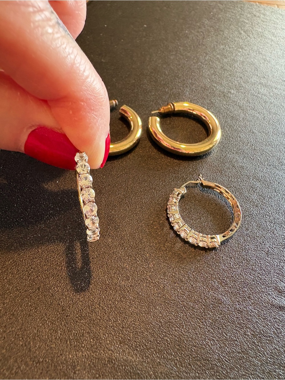 Gold and Silver Mixed Metal Stackable Rings Set - Versatile Women's Jewelry - Picture 5 of 6
